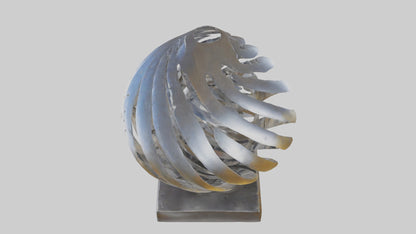 3D model Metallic art sculpture model VR / AR / low-poly