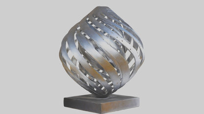 3D model Metallic art sculpture model VR / AR / low-poly