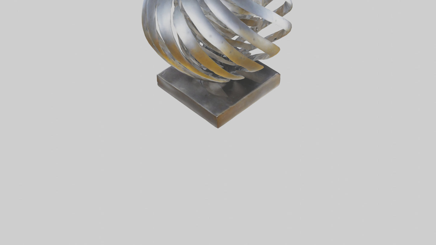 3D model Metallic art sculpture model VR / AR / low-poly