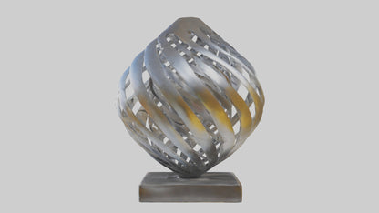 3D model Metallic art sculpture model VR / AR / low-poly