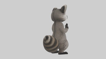 3D model Mexican Raccoon VR / AR / low-poly
