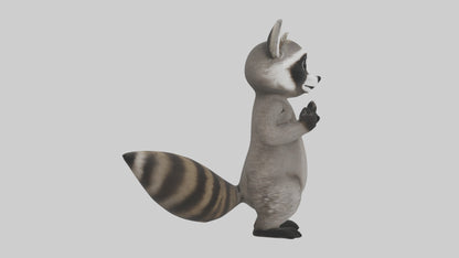3D model Mexican Raccoon VR / AR / low-poly