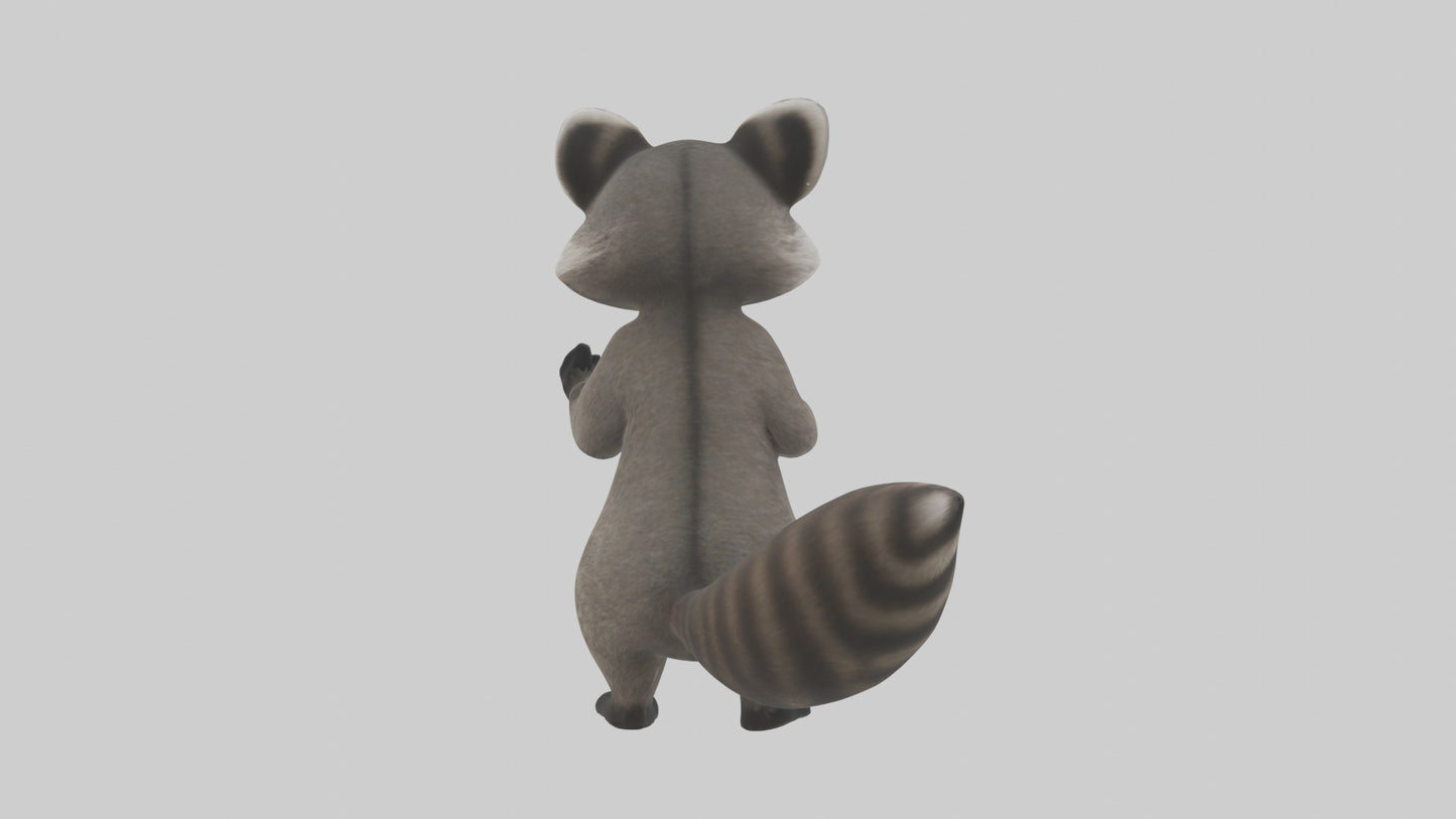 3D model Mexican Raccoon VR / AR / low-poly