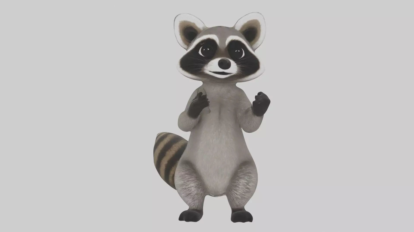 3D model Mexican Raccoon VR / AR / low-poly