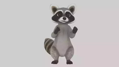 3D model Mexican Raccoon VR / AR / low-poly