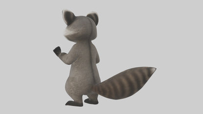 3D model Mexican Raccoon VR / AR / low-poly