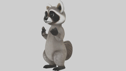 3D model Mexican Raccoon VR / AR / low-poly