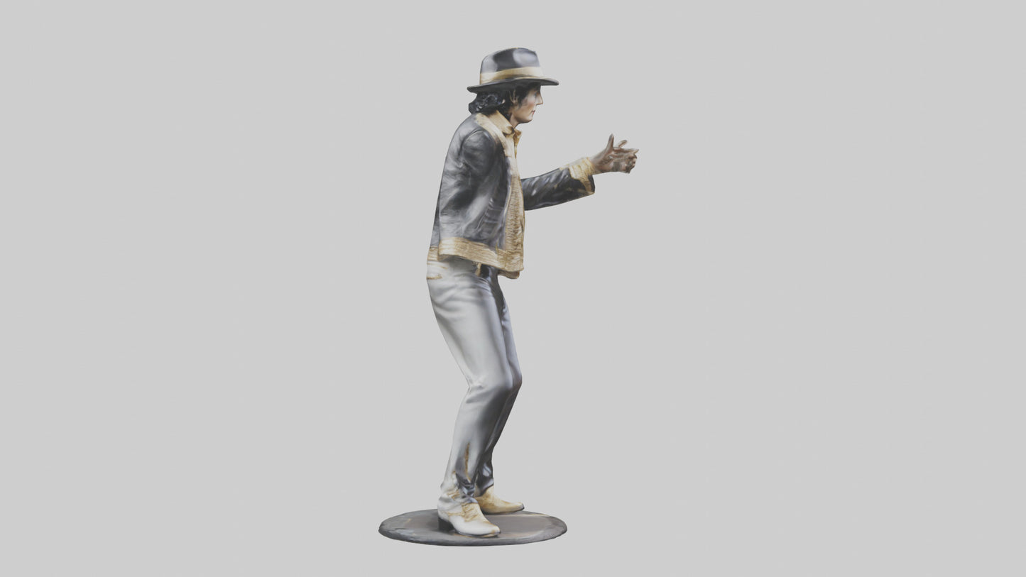 3D model Michael Jackson statue model VR / AR / low-poly