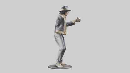 3D model Michael Jackson statue model VR / AR / low-poly