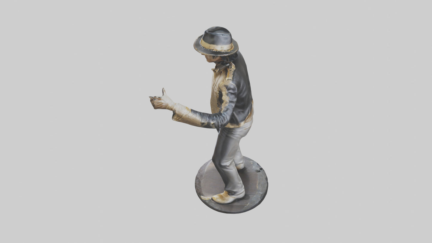 3D model Michael Jackson statue model VR / AR / low-poly