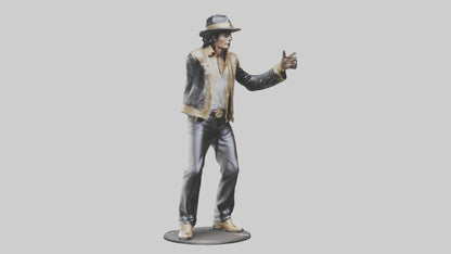 3D model Michael Jackson statue model VR / AR / low-poly