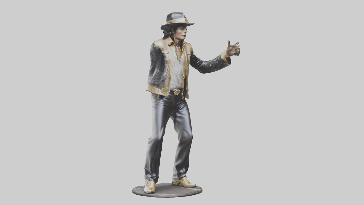 3D model Michael Jackson statue model VR / AR / low-poly