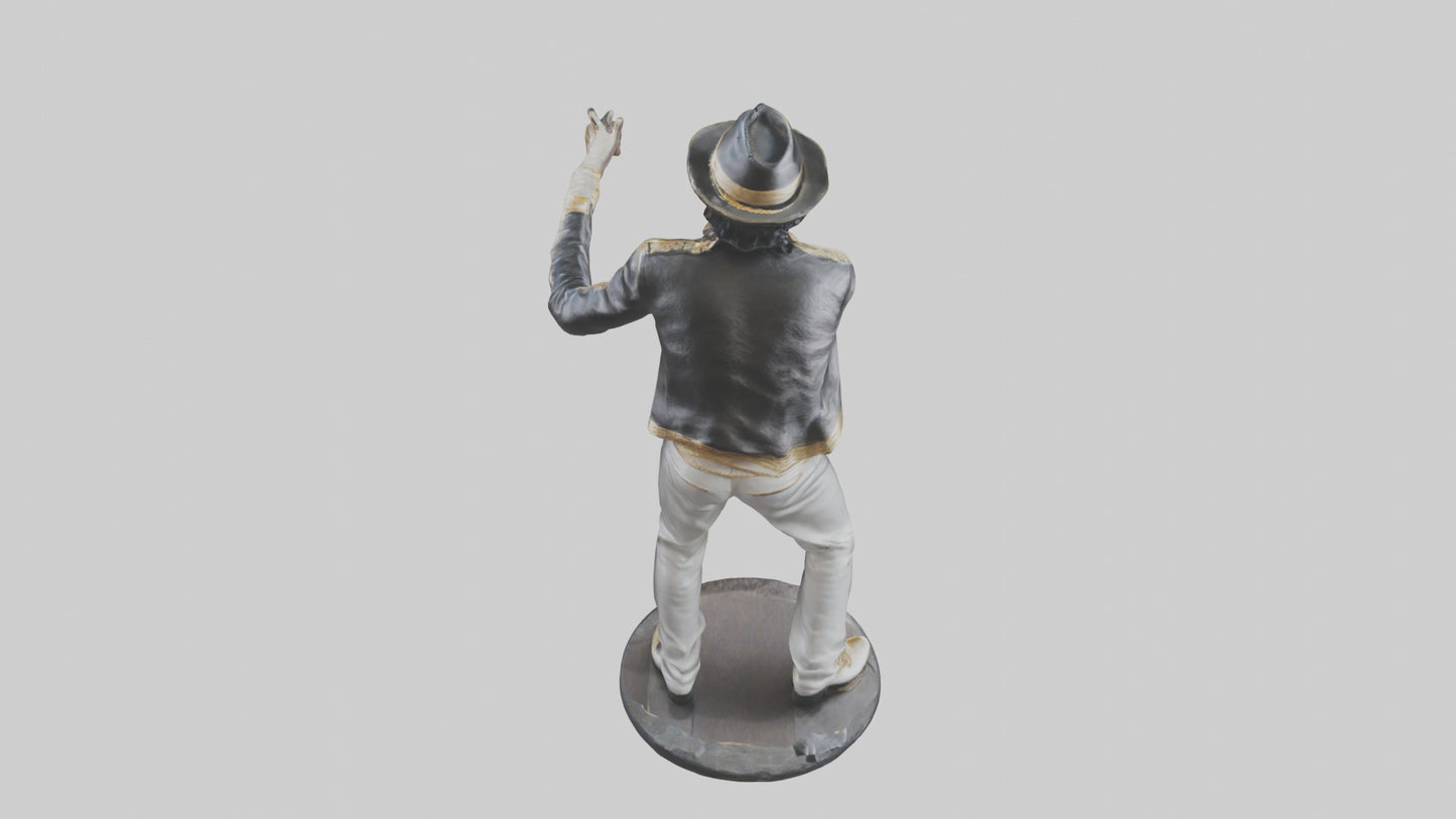 3D model Michael Jackson statue model VR / AR / low-poly