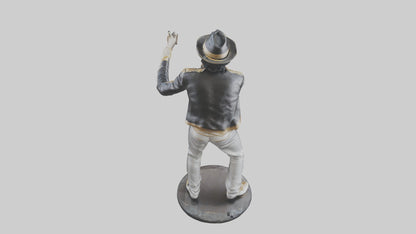 3D model Michael Jackson statue model VR / AR / low-poly