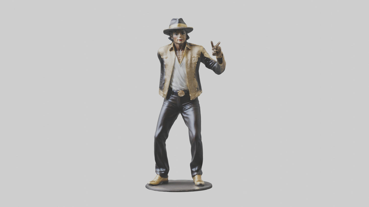 3D model Michael Jackson statue model VR / AR / low-poly
