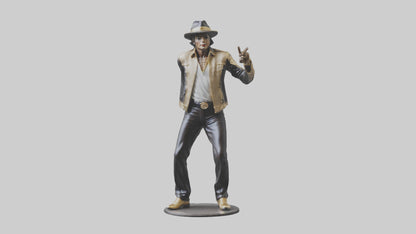 3D model Michael Jackson statue model VR / AR / low-poly