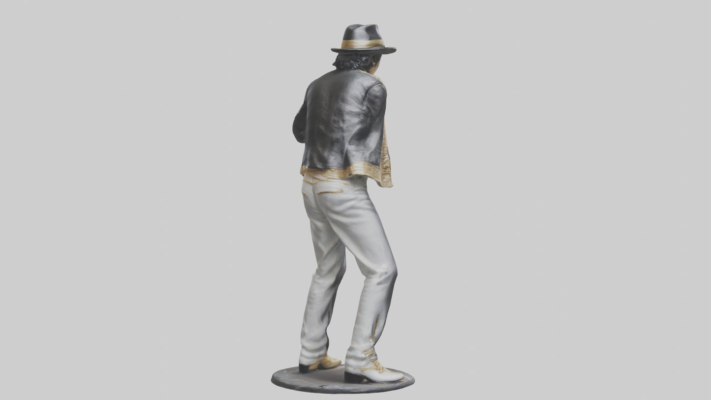 3D model Michael Jackson statue model VR / AR / low-poly