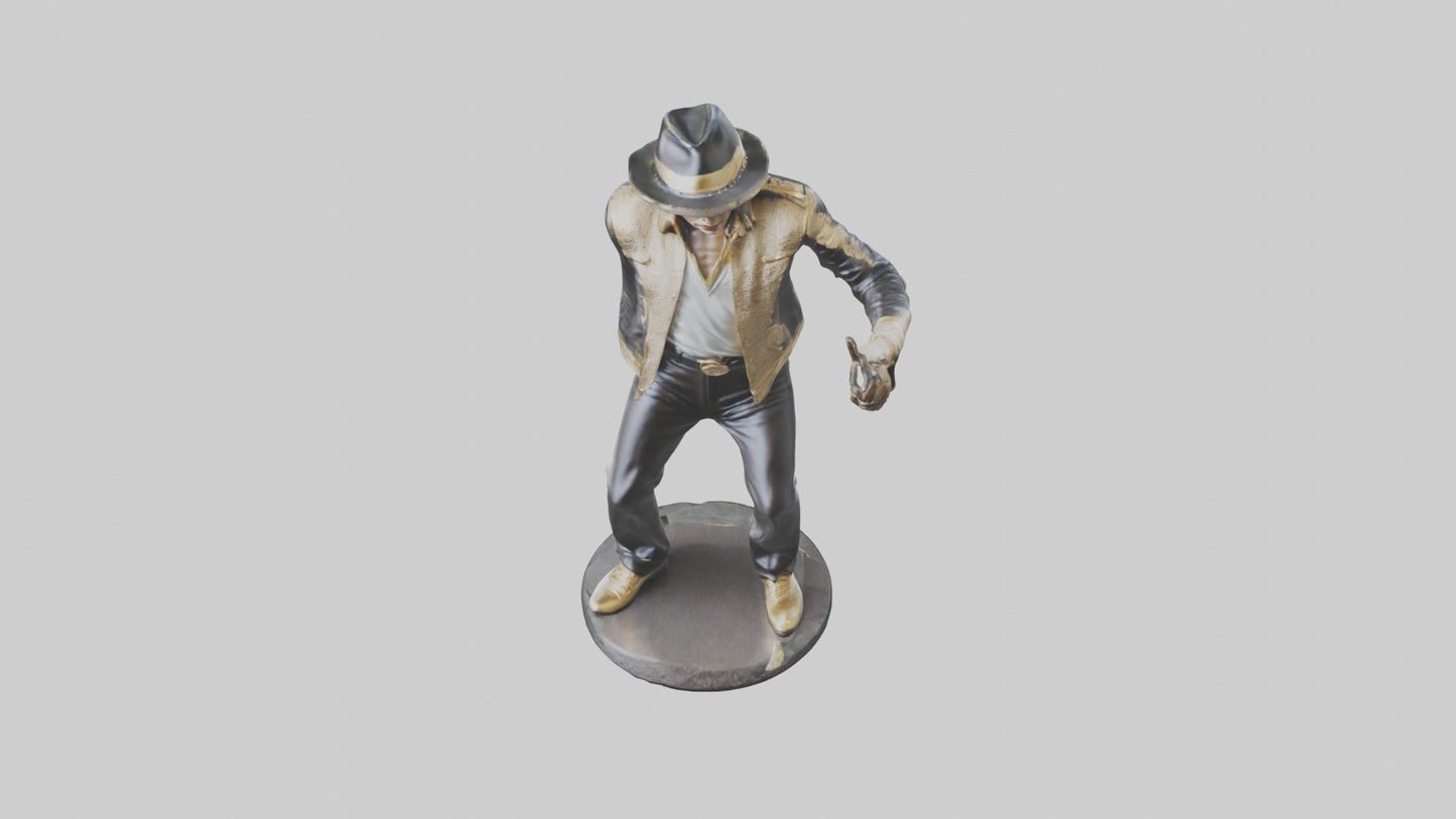 3D model Michael Jackson statue model VR / AR / low-poly