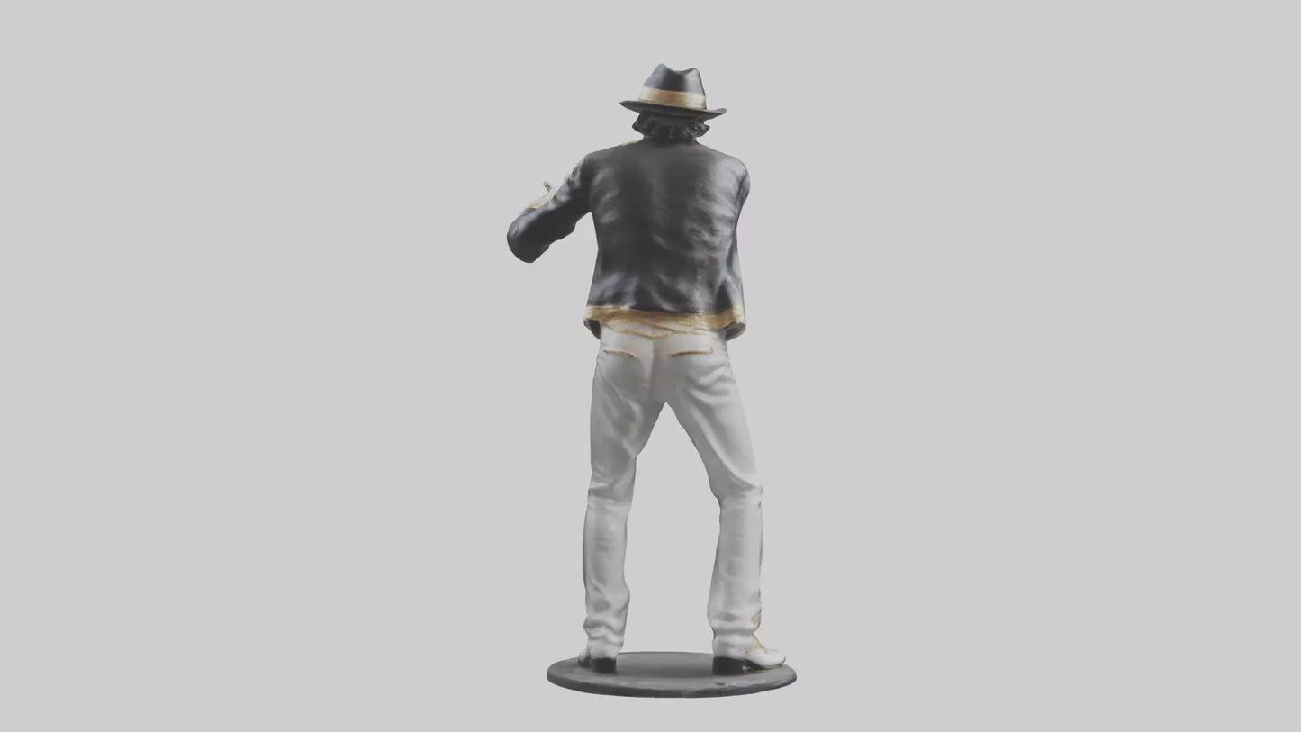 3D model Michael Jackson statue model VR / AR / low-poly