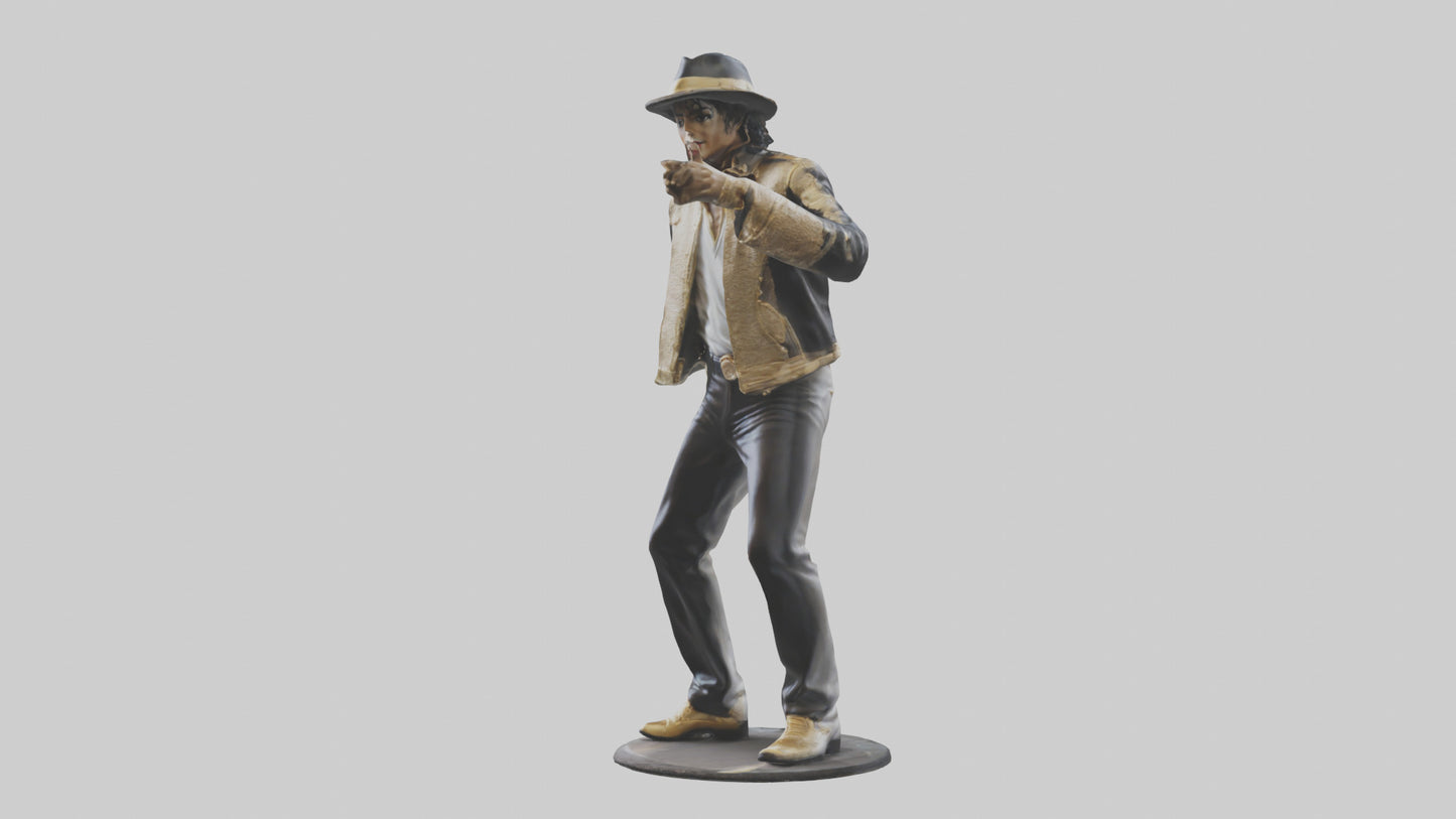 3D model Michael Jackson statue model VR / AR / low-poly