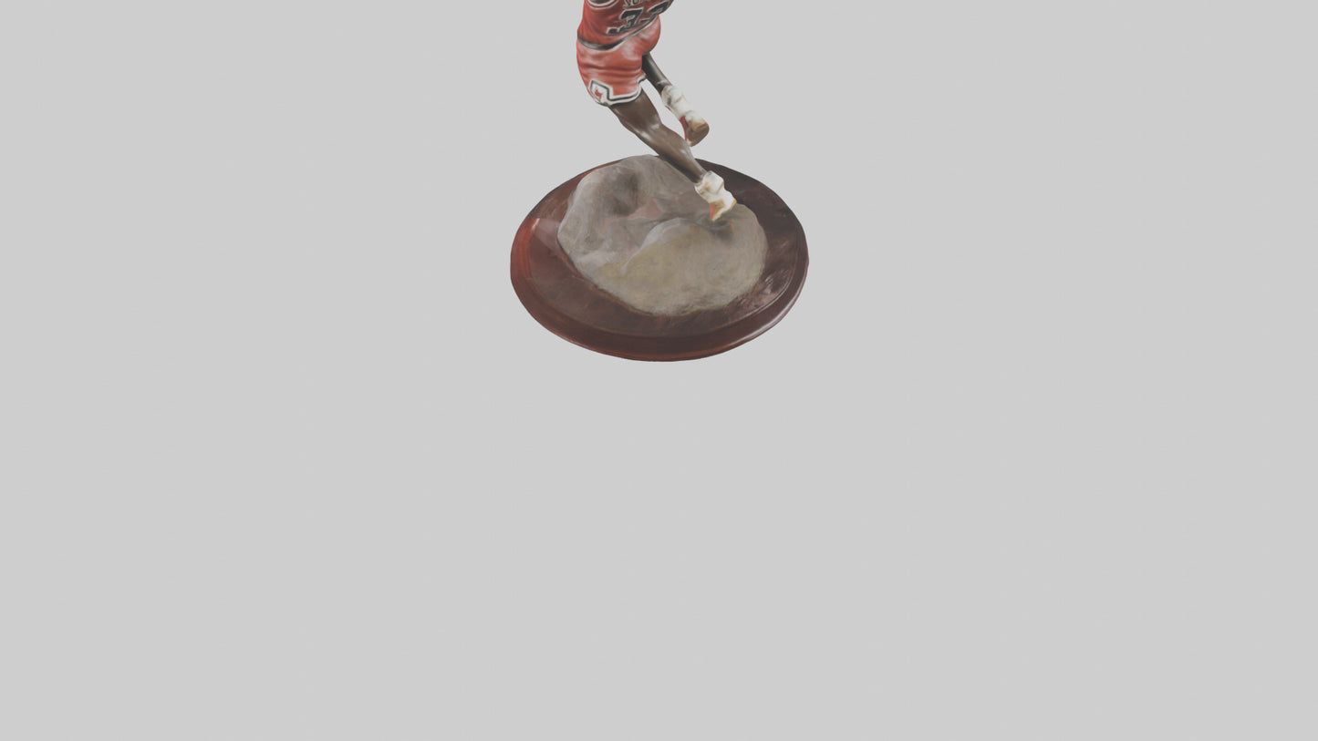 3D model Michael Jordan statue model VR / AR / low-poly
