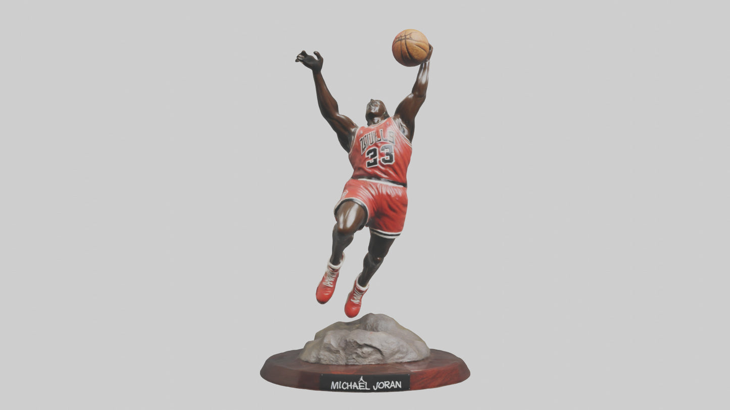 3D model Michael Jordan statue model VR / AR / low-poly