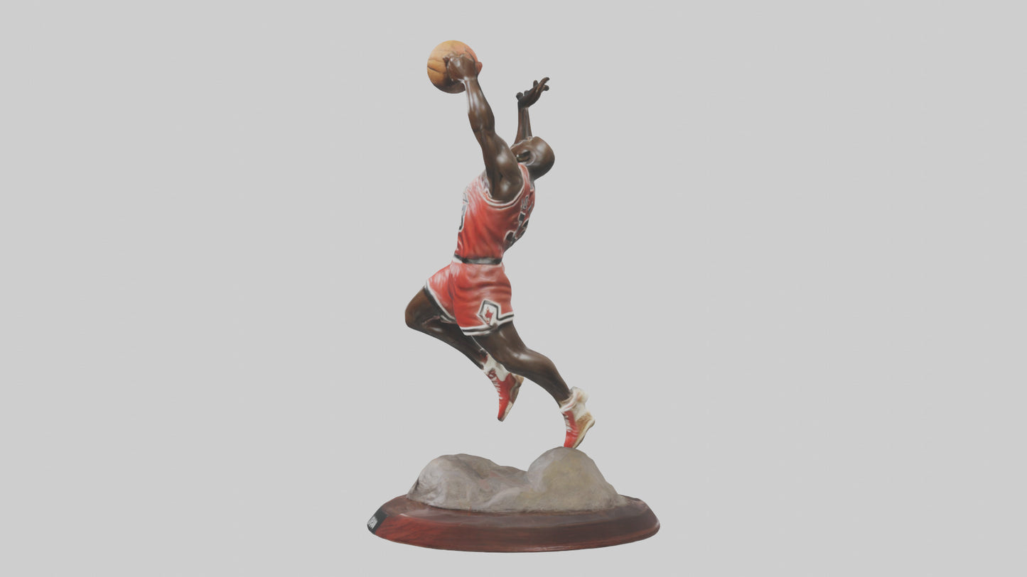 3D model Michael Jordan statue model VR / AR / low-poly