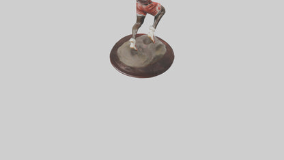 3D model Michael Jordan statue model VR / AR / low-poly
