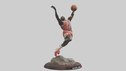3D model Michael Jordan statue model VR / AR / low-poly