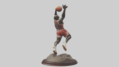 3D model Michael Jordan statue model VR / AR / low-poly
