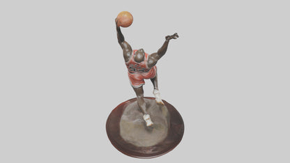 3D model Michael Jordan statue model VR / AR / low-poly