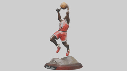 3D model Michael Jordan statue model VR / AR / low-poly