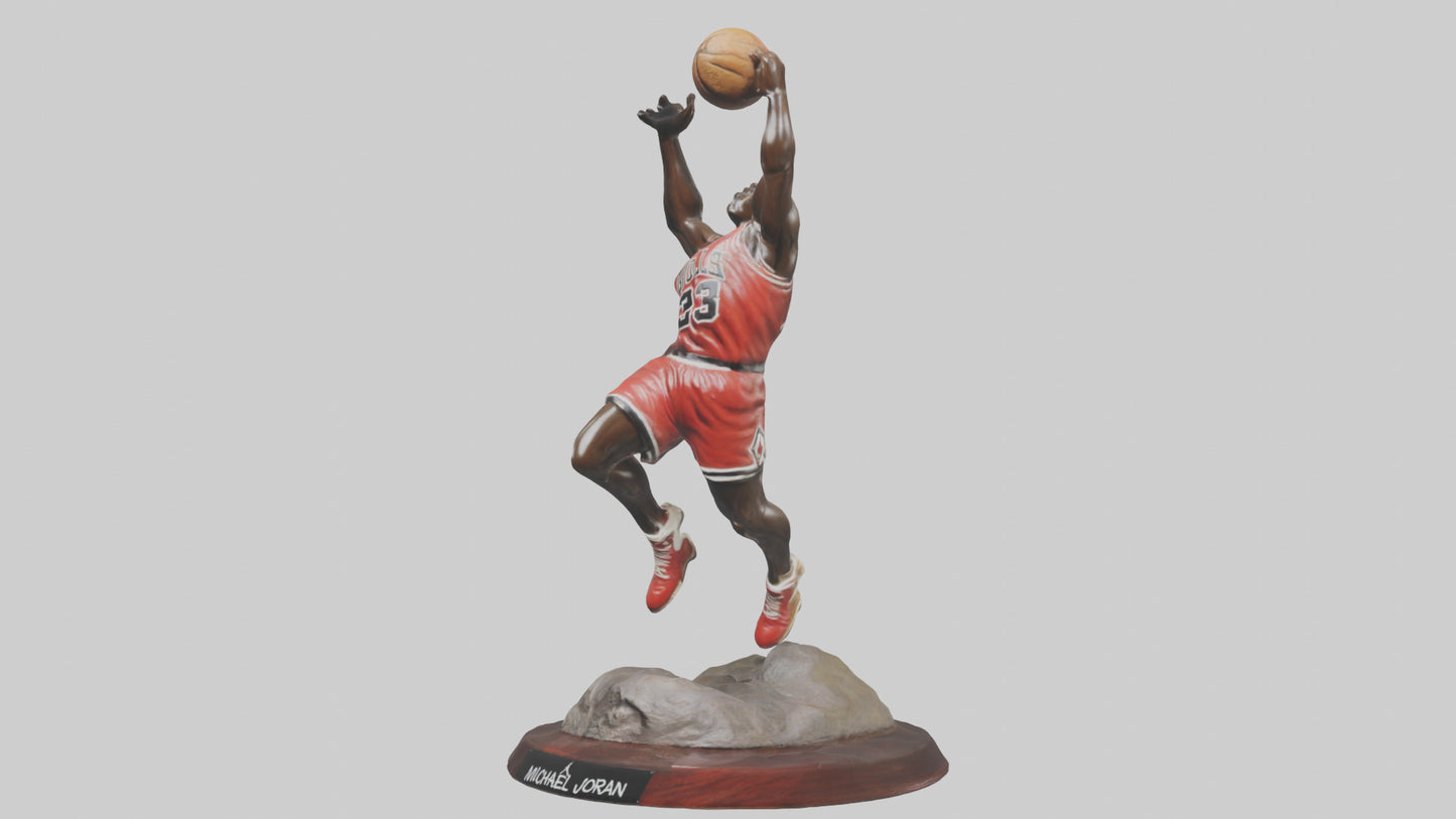 3D model Michael Jordan statue model VR / AR / low-poly