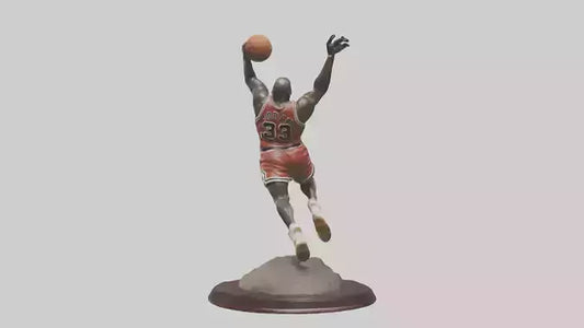 3D model Michael Jordan statue model VR / AR / low-poly