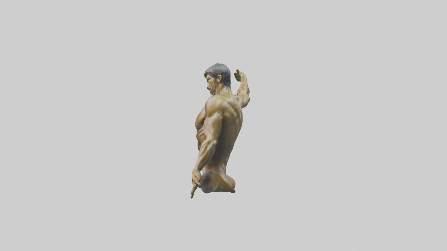 Michael Phelps statue model VR / AR / low-poly