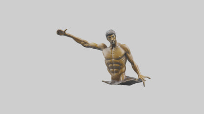 Michael Phelps statue model VR / AR / low-poly