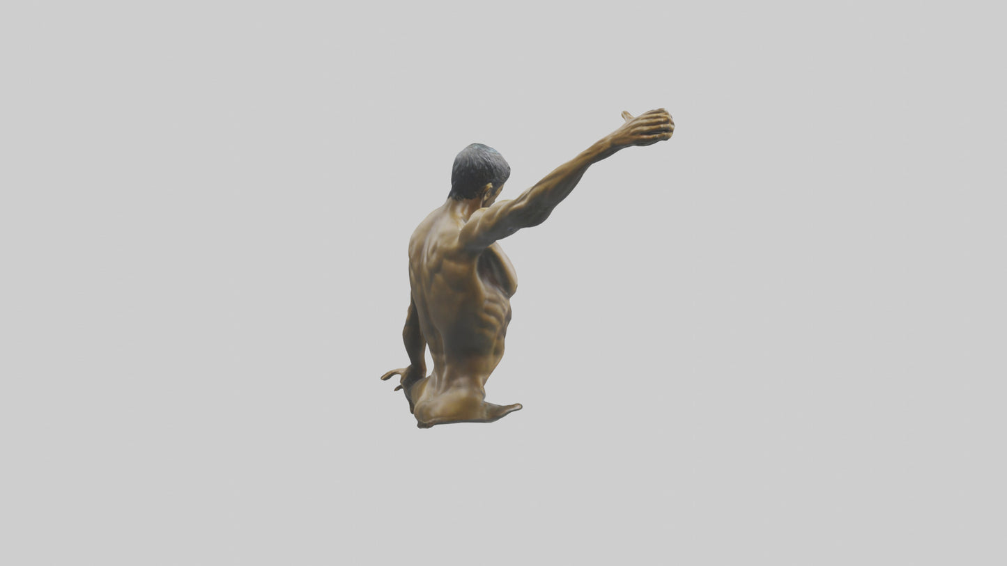 Michael Phelps statue model VR / AR / low-poly