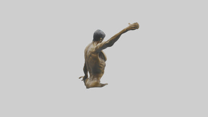 Michael Phelps statue model VR / AR / low-poly