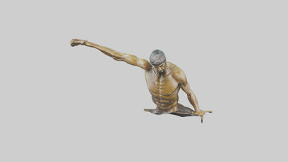 Michael Phelps statue model VR / AR / low-poly