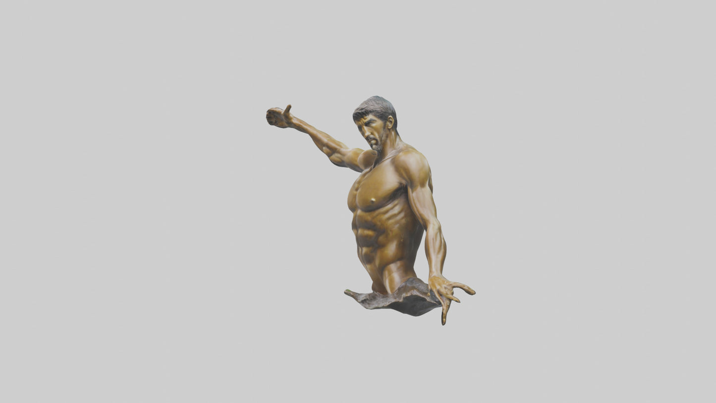 Michael Phelps statue model VR / AR / low-poly