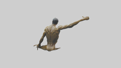 Michael Phelps statue model VR / AR / low-poly
