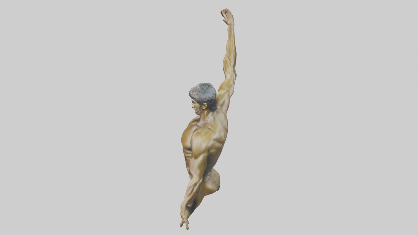 Michael Phelps statue model VR / AR / low-poly