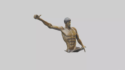 Michael Phelps statue model VR / AR / low-poly