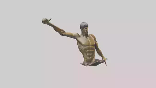 Michael Phelps statue model VR / AR / low-poly