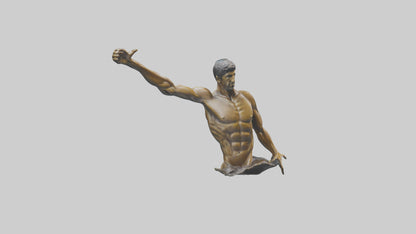 Michael Phelps statue model VR / AR / low-poly