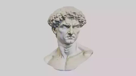 Michelangelos David bust model VR / AR / low-poly