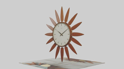 3D model MidCentury Modern Wall Clock model VR / AR / low-poly