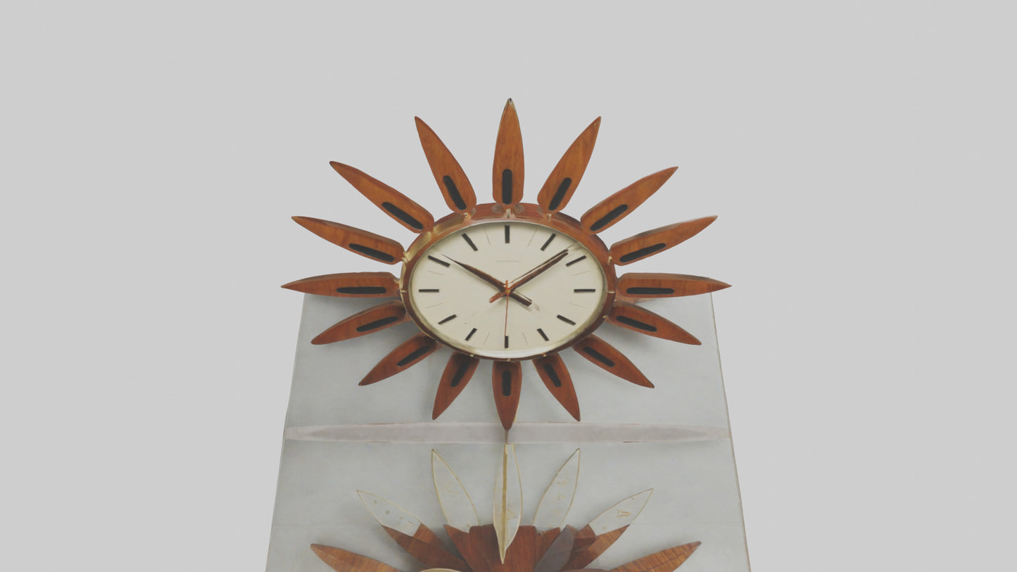 3D model MidCentury Modern Wall Clock model VR / AR / low-poly
