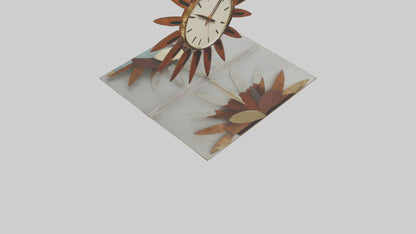 3D model MidCentury Modern Wall Clock model VR / AR / low-poly