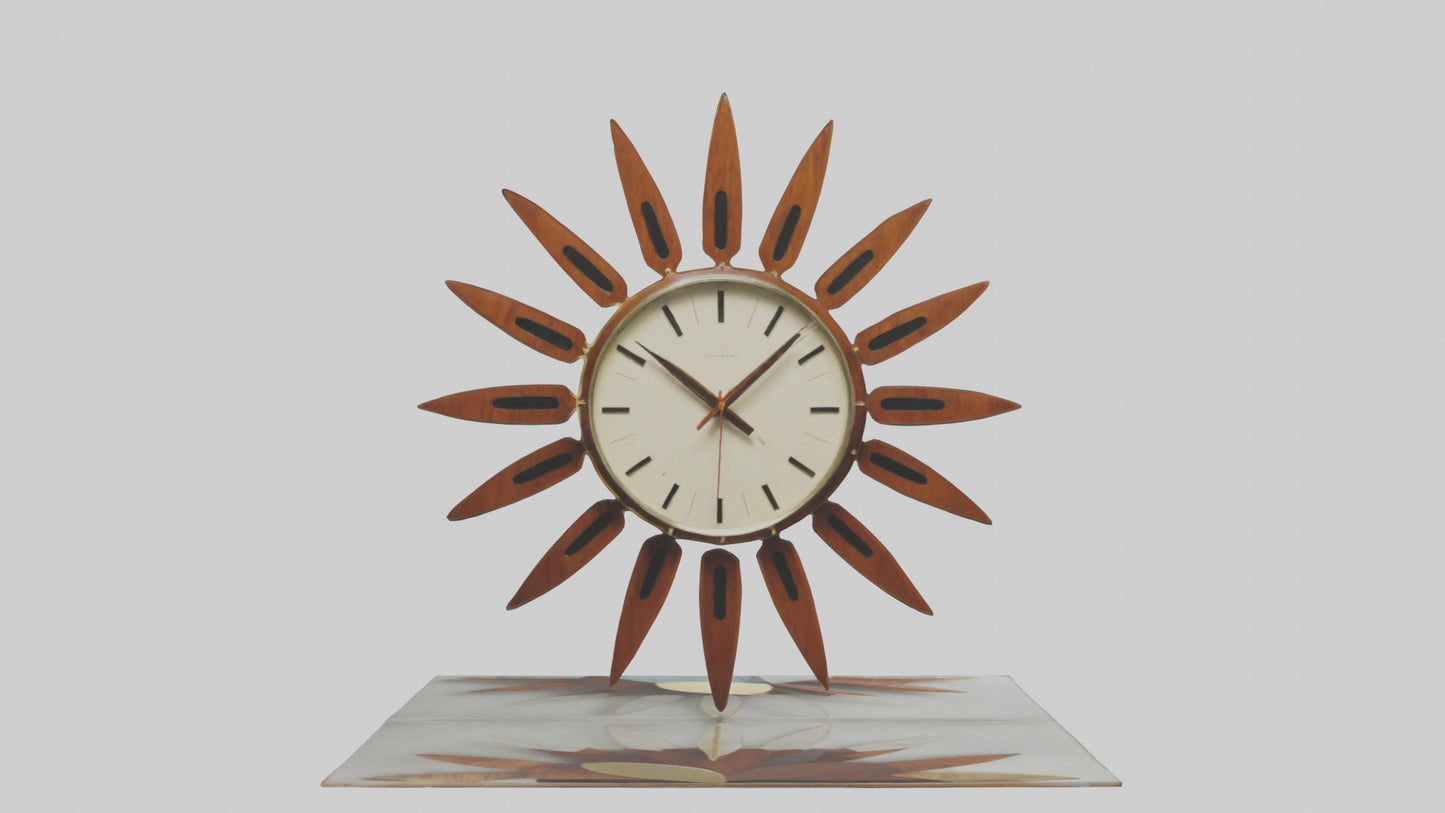 3D model MidCentury Modern Wall Clock model VR / AR / low-poly